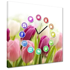 zegary-40x40-piekne-tulipany