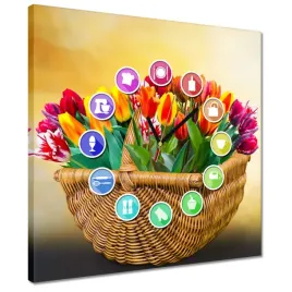 zegary-40x40-tulipany-kwiaty-kwiatki