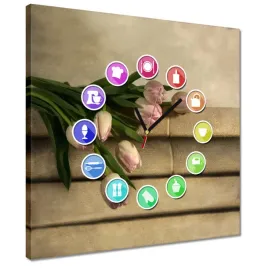 zegary-40x40-bukiet-rozowych-tulipanow