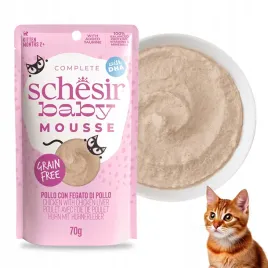 schesir-baby-mousse-mokra-karma-dla-kociat-kurczak-z-watrobka-saszetka-70g