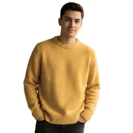 sweter-meski-zara-welniany-zolty