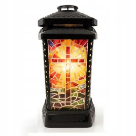 duzy-znicz-na-grob-lampion-szklany-kapliczka-witraz-cmentarz-wklad