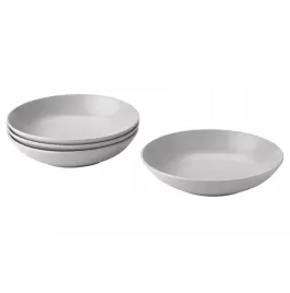 ikea-fargklar-talerz-gleboki-matowy-jasnoszary-23-cm-komplet-4-sztuk