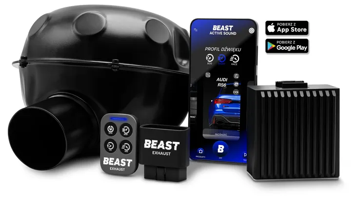 Aktywny Wydech Układ Wydechowy Beast Sound Booster V8 Aplikacja Pilot