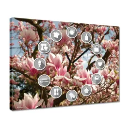 zegary-40x30-magnolie-kwiaty-blekit