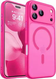 etui-do-iphone-17-pro-matowe-do-magsafe-wzmacniane-case-rozowe-szklo