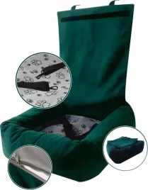 fotelik-samochodowy-dla-psa-transporter-velvet-zielony-produkt-polski