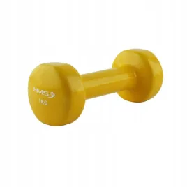 hantle-do-aerobiku-hms-1kg-zolte-ciezarki-winylowe-fitness-zeliwo