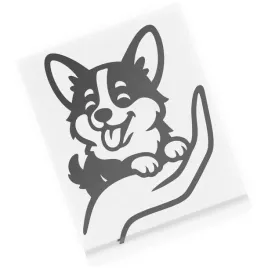 naklejka-na-samochod-pies-corgi-w-dloni-nie-krzywdz-pupil