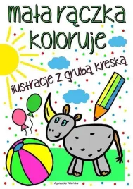 mala-raczka-koloruje-ilustracje-z-gruba-kreska