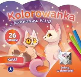 kolorowanka-z-tatuazami-fluo-kotki-praca-zbiorowa