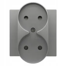 kos-elektro-system-66-gniazdo-podwojne-bez-uziemienia-aluminium-664046