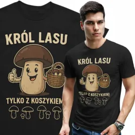 koszulka-meska-dla-grzybiarza-nadruk-grzyby-las-hobby-prezent