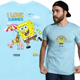 meska-koszulka-casual-na-lato-spongebob-i-love-summer