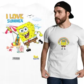 meska-koszulka-casual-na-lato-spongebob-i-love-summer