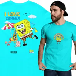 meska-koszulka-casual-na-lato-spongebob-i-love-summer