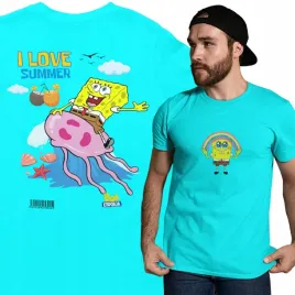 meska-koszulka-casual-na-lato-spongebob-i-love-summer