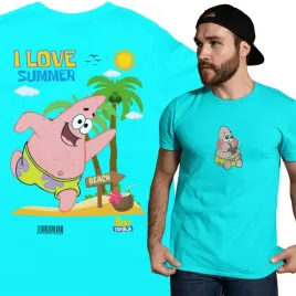 meska-koszulka-casual-na-lato-spongebob-i-love-summer-patryk-rozgwiazda