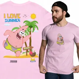meska-koszulka-casual-na-lato-spongebob-i-love-summer-patryk-rozgwiazda