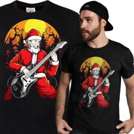 meska-koszulka-swiateczna-na-boze-narodzenie-swiety-mikolaj-z-gitara