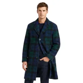 plaszcz-meski-zara-jednorzedowy-zielony-welniany