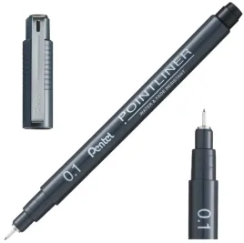 cienkopis-czarny-kreslarski-kalibrowany-precyzyjny-pentel-pointliner-01-mm