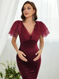 sukienka-ciazowa-wieczorowa-syrena-z-glebokim-dekoltem-burgundowa-xl-42