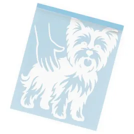 naklejka-pies-yorkshire-terrier-z-reka-glaszczaca-wycinana-z-folii