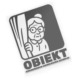 naklejka-na-samochod-zabawne-obiekt-monitorowany-na-szybe-babcia