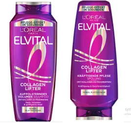 Zdjęcie produktu Zestaw do włosów słabych szampon + odżywka kolagen Loreal Elvital