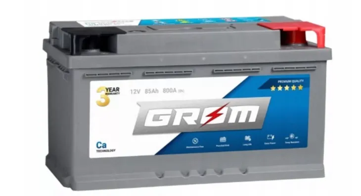 Akumulator GROM Premium 85Ah 800A P+ 3 LATA GWARANCJI (BEZ ZDANIA STAREGO)