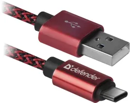 kabel-usb-defender-am-type-c-1m-21a-czerwony