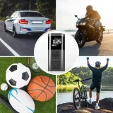 akumulatorowa-pompka-elektryczna-mini-kompresor-samochodowy-flashlight-sos-marka-luxma-kod-producenta-027-stan-nowy