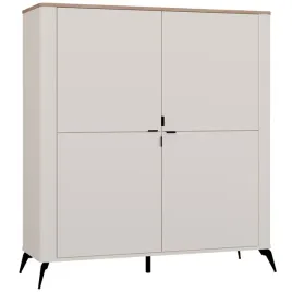 wysoka-komoda-kaszmir-dab-castello-125-cm-4-drzwi-cichy-domyk