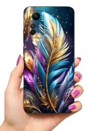 etui-case-do-xiaomi-redmi-note-12s-piora-liscie-wzorki