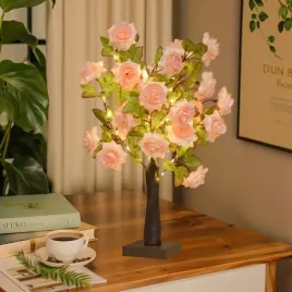 lampka-lampa-led-drzewko-drzewo-rozane-liscie-roze-bonsai-prezent-kobiet