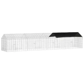 klatka-dla-krolika-srebrny-400-x-78-x-78-cm-stal-galwanizowana