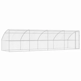 kenel-dla-psow-z-przechowywaniem-4-pcs-srebrny-8-x-2-x-2-m-stal