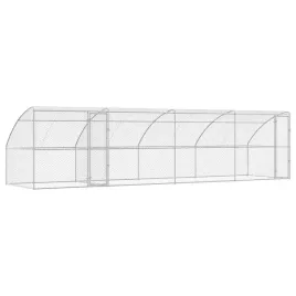 kenel-dla-psow-z-przechowywaniem-4-pcs-srebrny-8-x-2-x-2-m-stal