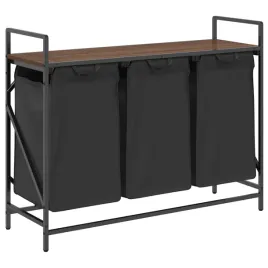 kosz-na-pranie-3-przegrody-z-polka-brazowy-dab