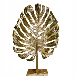 lisc-monstera-na-podstawce-zloty-28x7x42cm