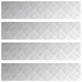 stopien-prostokatny-4-pcs-srebrny-90-x-20-cm-aluminium