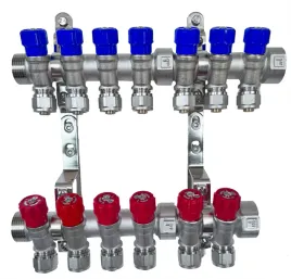 x-home-rozdzielacz-pex-1-x-16-mm-7-obwody-wody-zimnej-6-obwody-cieplej