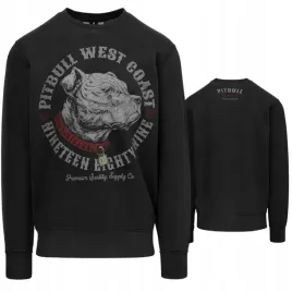 pitbull-west-coast-bluza-meska-crewneck-strength-and-respect-grafitowa-xxl