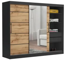 szafa-garderoba-chelsea-przesuwna-4-szuflady-czarna-nowoczesna