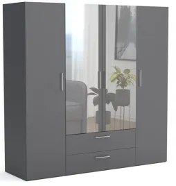 szafa-garderoba-uchylne-drzwi-wimbledon-200-cm-2-szuflady-antracyt