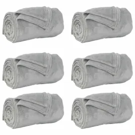 koce-narzutowe-6-pcs-szary-130-x-150-cm-polar
