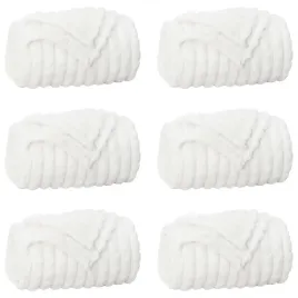 koce-narzutowe-6-pcs-bialy-150-x-130-cm-polar