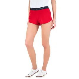 spodenki-damskie-tommy-hilfiger-pizamowe-czerwone-z-logo