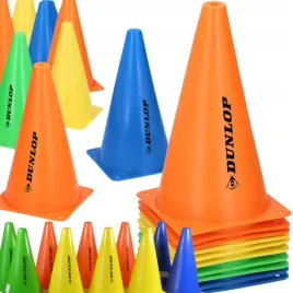 duze-pacholki-treningowe-dunlop-pilkarskie-zestaw-10szt-do-pilki-elastyczne